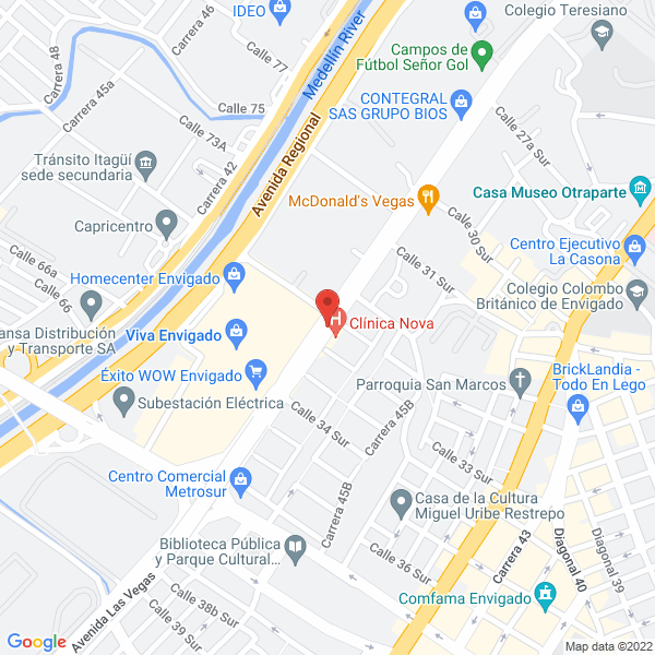 Mapa de Jorge Echavarria Odontologia Estetica