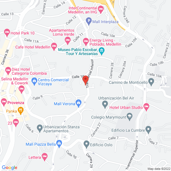 Mapa de Hotel Skyplus Medellín