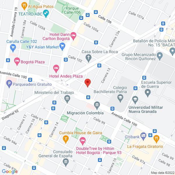 Mapa de Hotel Suite Chicó