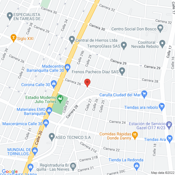 Map of Hrf Mantenimientos Y Construcciones S.A.S