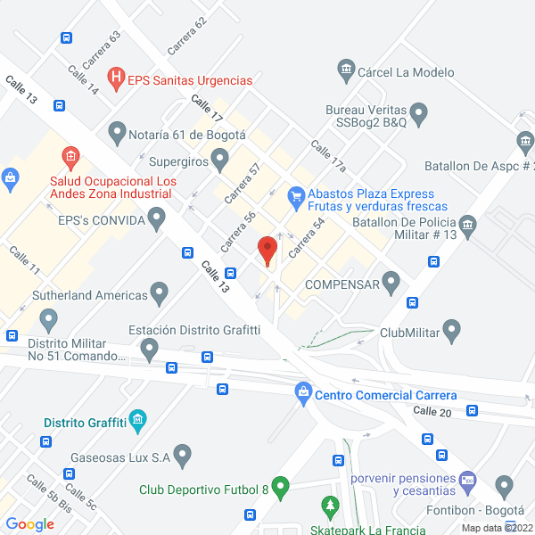 Mapa de Hunter Colombia Ltda.
