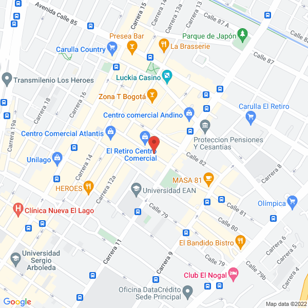 Mapa de La T Tres Jotas Ltda