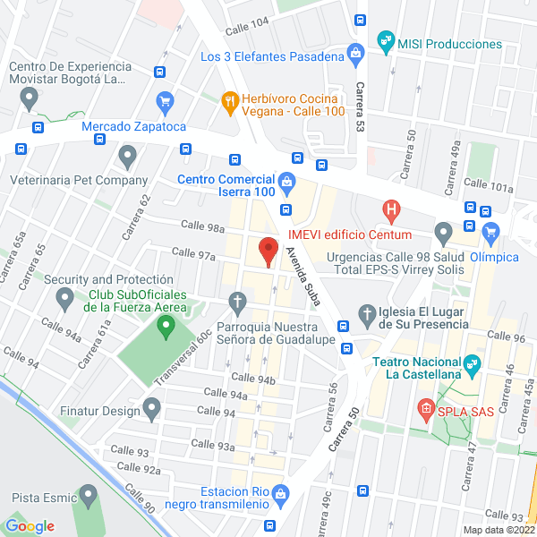 Mapa de Ism Diseños S.A.S.