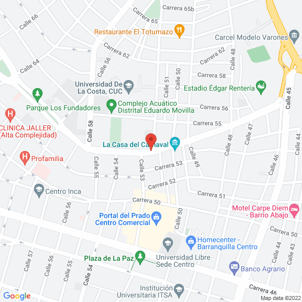 Map of Teatro La Sala