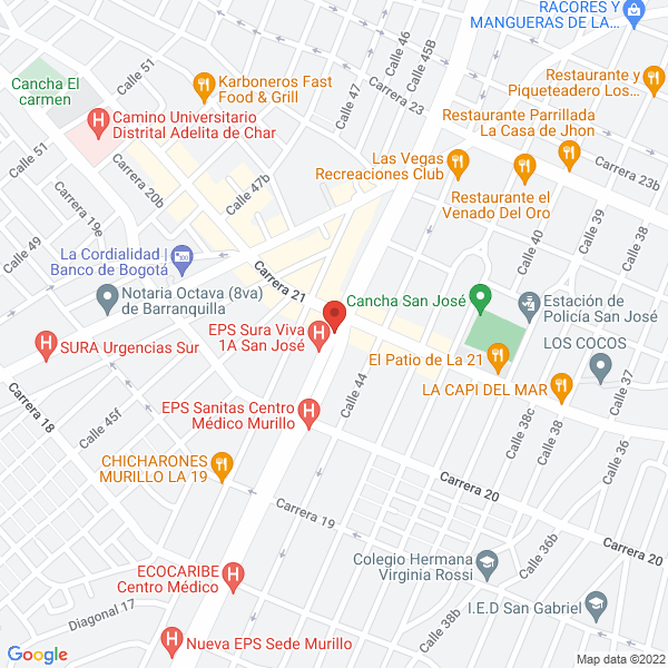 Map of La Plaza De La Cerveza-Aguila La Rumba De Hoy