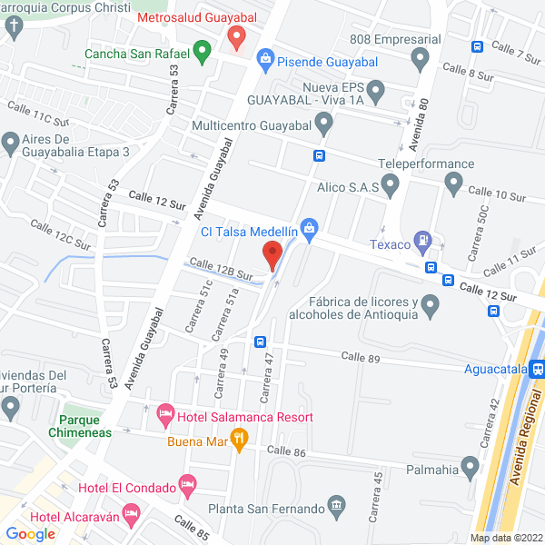 Mapa de Lavandería Industrial Textil S.A.S.