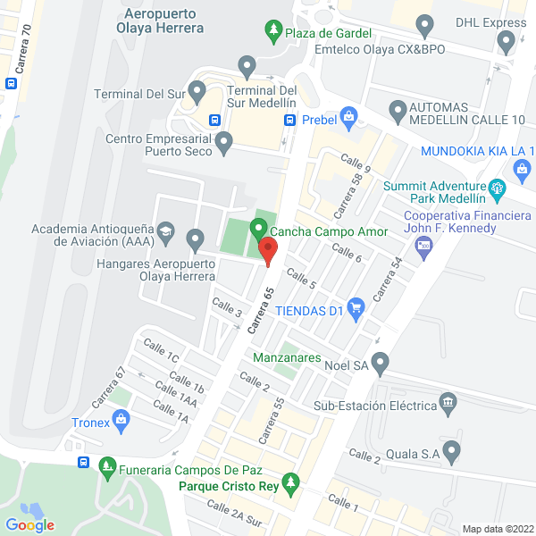 Mapa de Lavandería Asepsiarroba S.A.S.