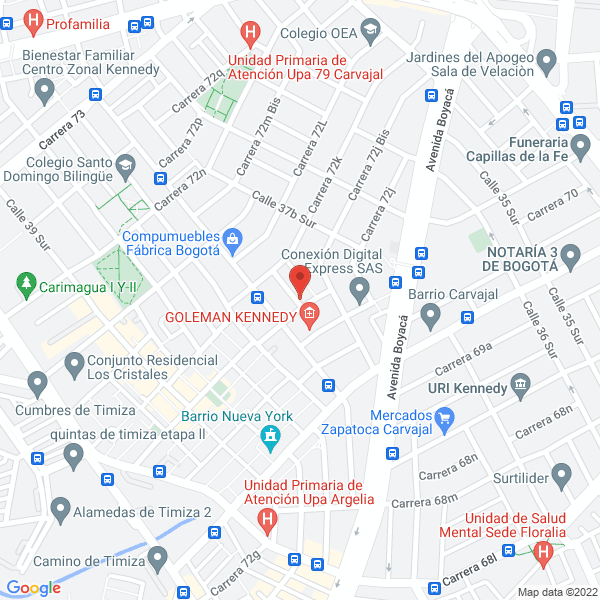 Mapa de Inbauher S.A.S.