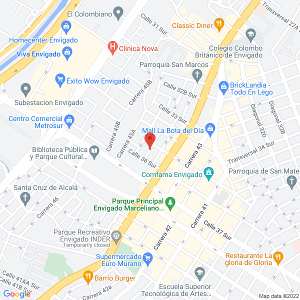 Mapa de Lavandería Profesional De Muebles