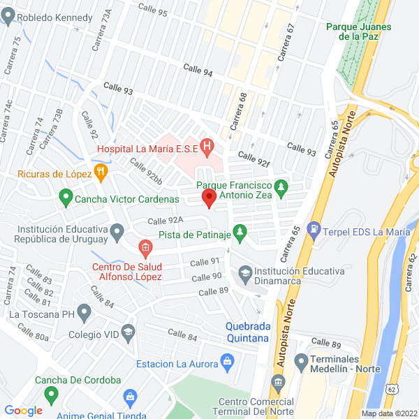 Mapa de Lavanderia Y Tintoreria Francisco Ortiz