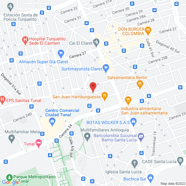 Mapa de Lavandería Y Tintorería Tpq