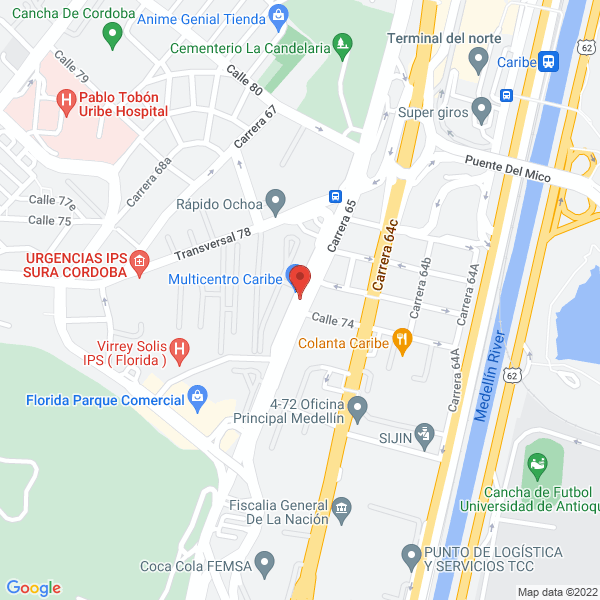 Mapa de Lácteos Betania S.A.