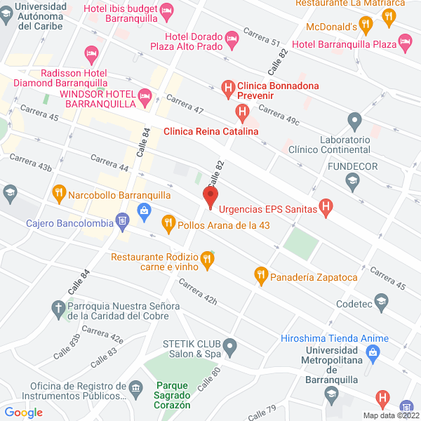 Map of Lámparas Baccarat