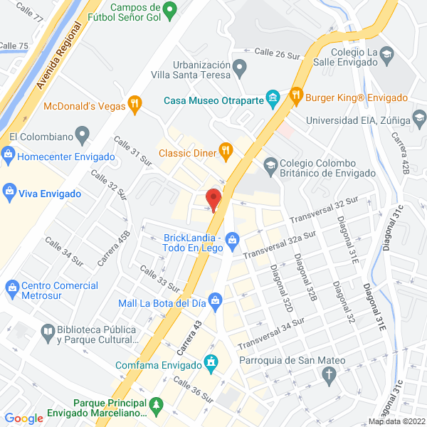 Mapa de Lámparas El Cristal