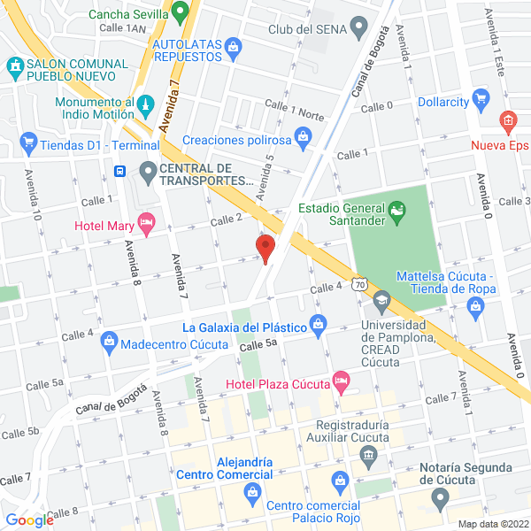 Map of Metálicas Valderrama