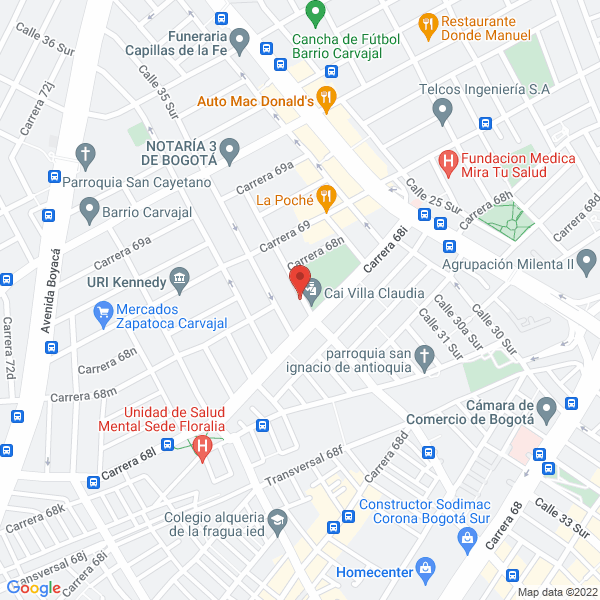 Mapa de Metalicos Villamil Ltda