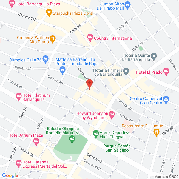Map of J.R. Abogados