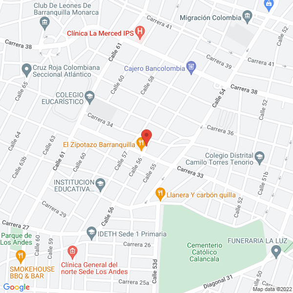 Map of J.S. Julian O. Saldarriaga