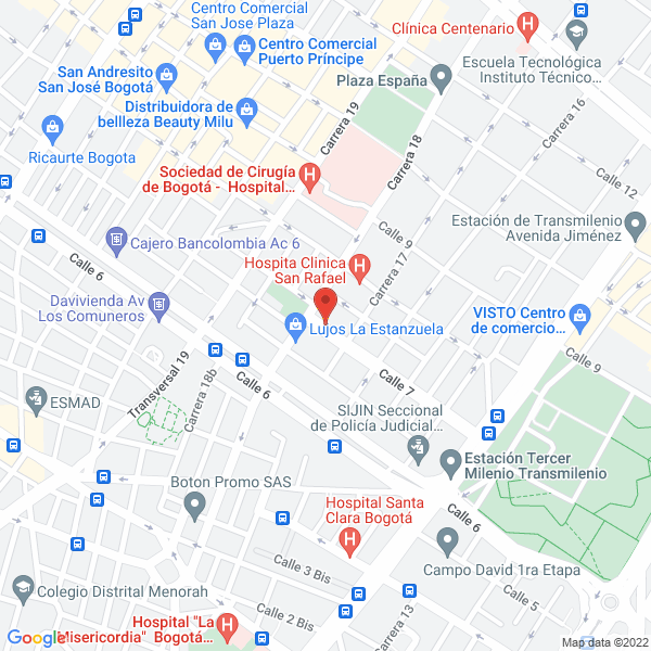 Mapa de Linsacor S.A.S.