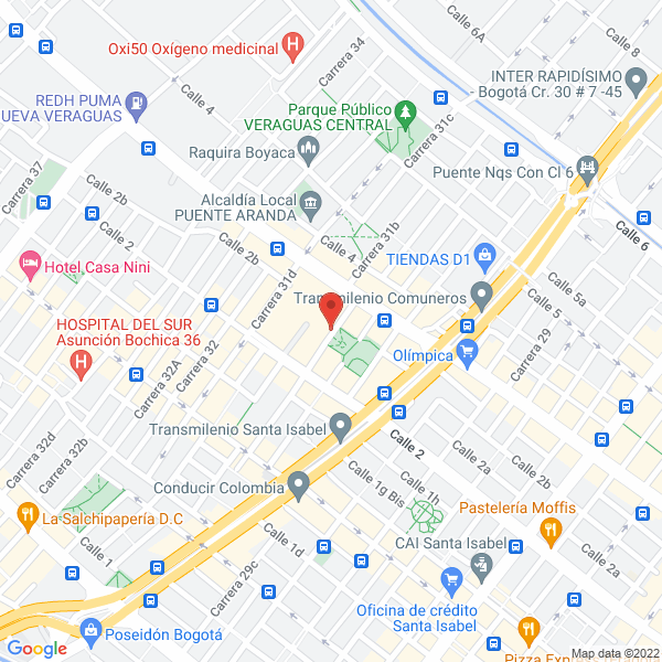 Mapa de Infralar S.A.S.