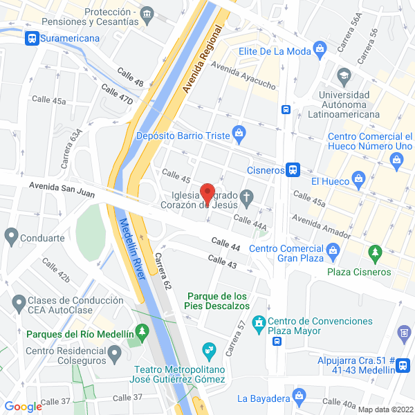 Mapa de Lujos Antioquia Pérez Arias Ltda.