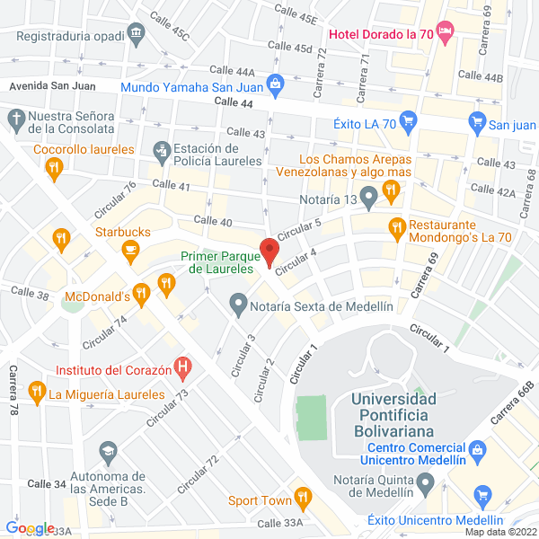 Mapa de Llantas Y Rines Laureles
