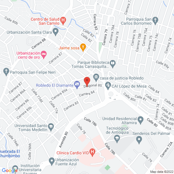 Mapa de Mamut Pizzas Creams