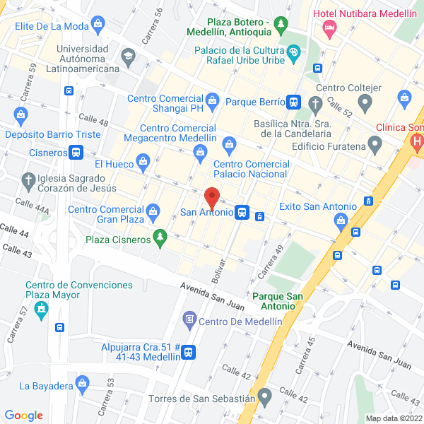 Mapa de Distribuidor Cobijas Españolas