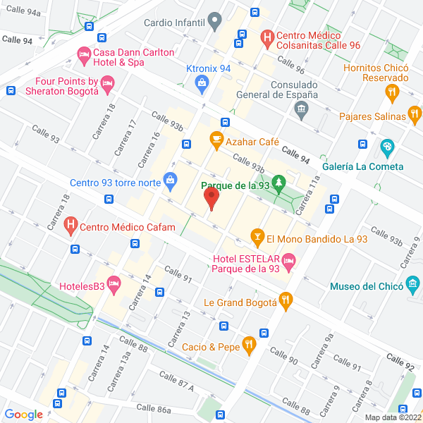 Mapa de Centro De Profesionales Prisma 93