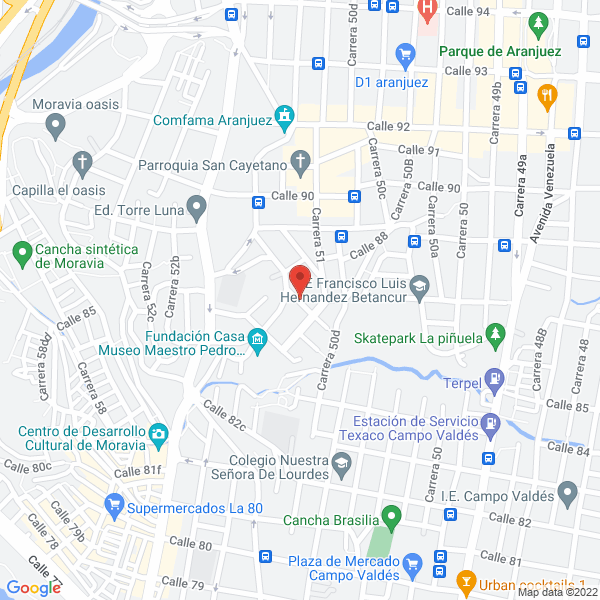 Mapa de Mármoles Bosconia Ltda