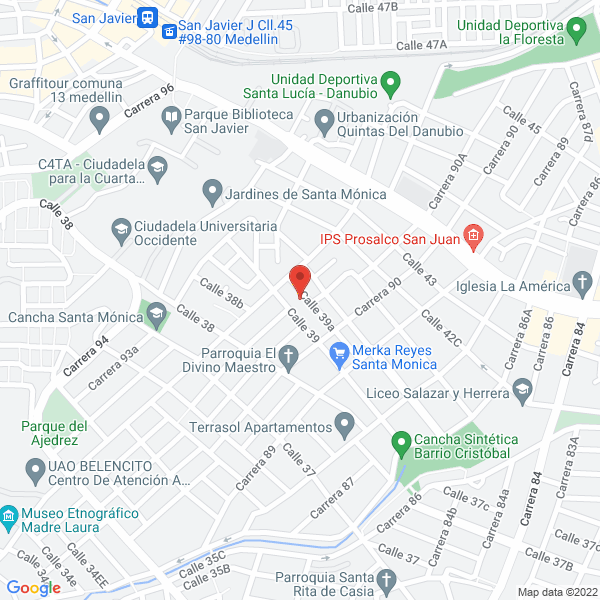Mapa de Marmolería Antioquia