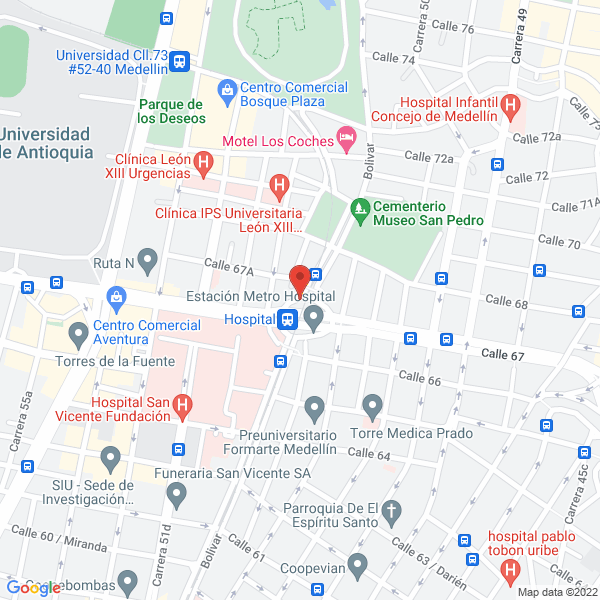 Mapa de Marmolería Metropolitana