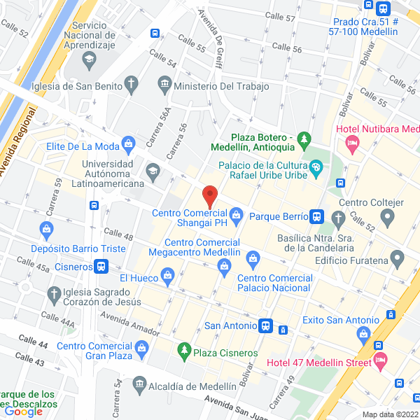 Mapa de La Bodega Del Confeccionista