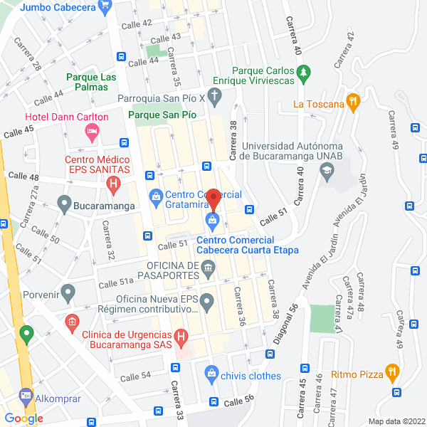 Map of Matachos Roast Beef