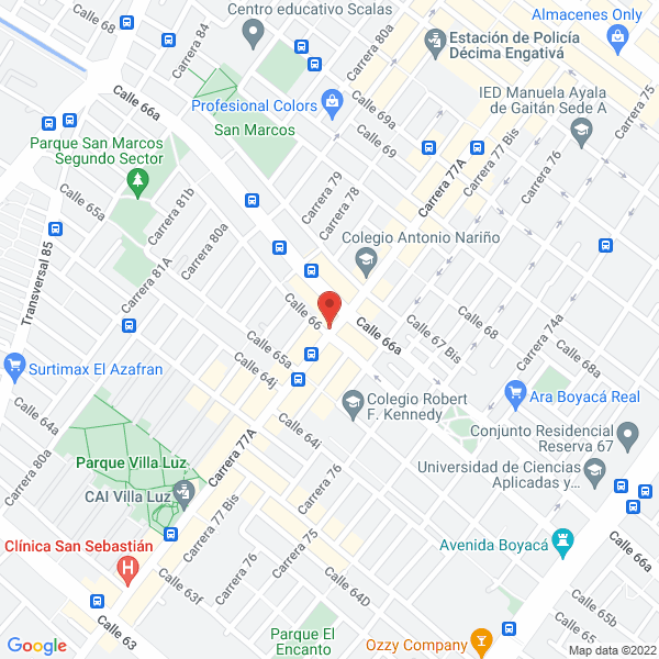 Mapa de Maxi Drogas San Marcos