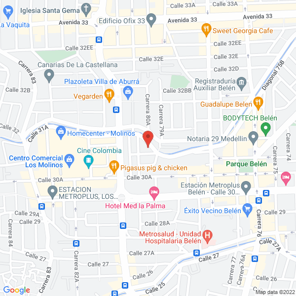 Mapa de Maxipasteles Refrigerios