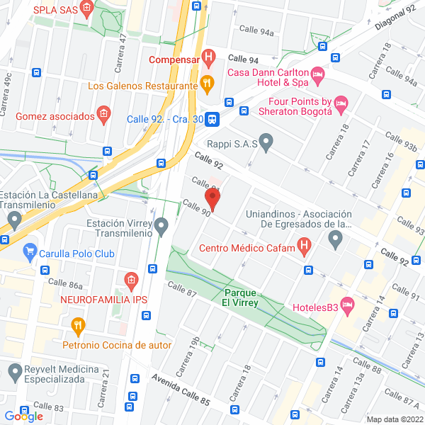 Mapa de Laboratorio Patológico Dr Hernan Zarrate Galeano Ltda