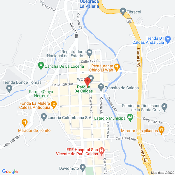Mapa de Lácteos Monteverde