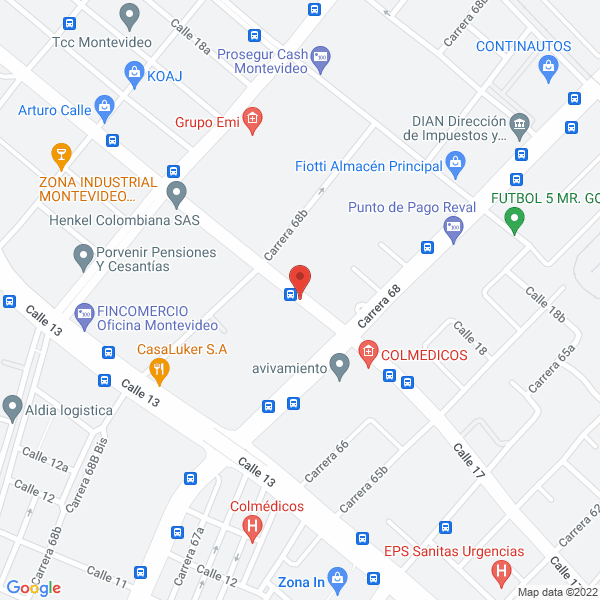 Mapa de Laminados T & T S.A.S.