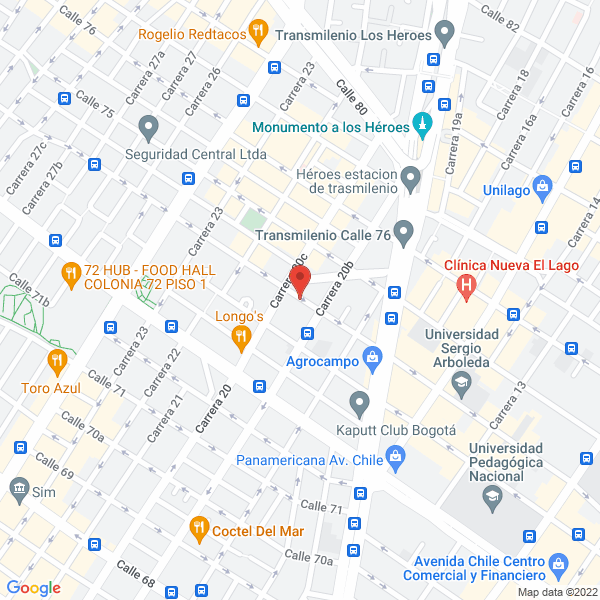 Mapa de Lavandería Dior Ltda.