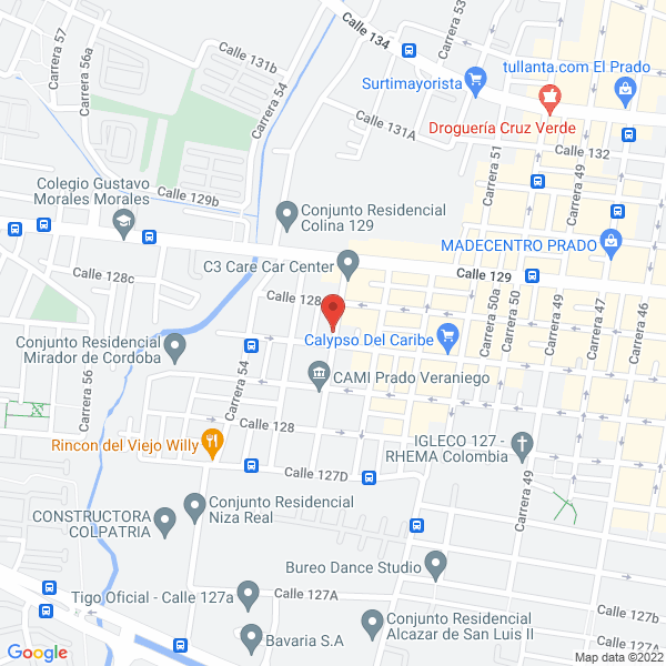 Mapa de Lavanderia El Poblado