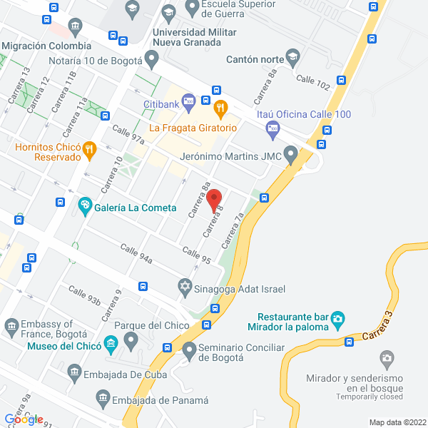 Mapa de Montecito De Santa Ana S.A.S.