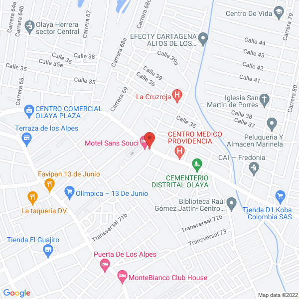 Map of Motel Sans Souci