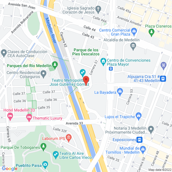 Mapa de Orquesta Filarmonica De Medellín