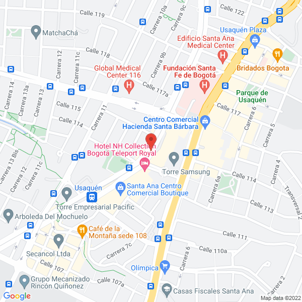 Mapa de Moffatt & Nichol Sucursal Colombia
