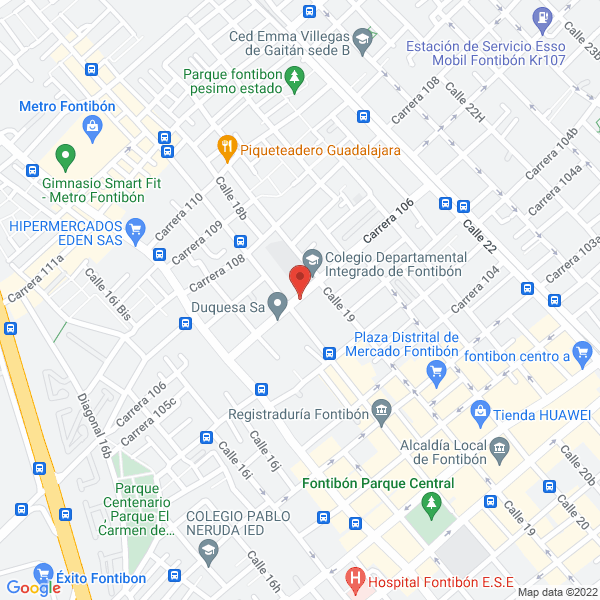Mapa de Metálicas Dh Ltda.