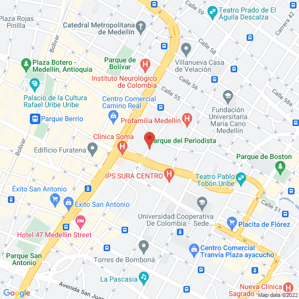 Mapa de Libreria Juridica Comlibros