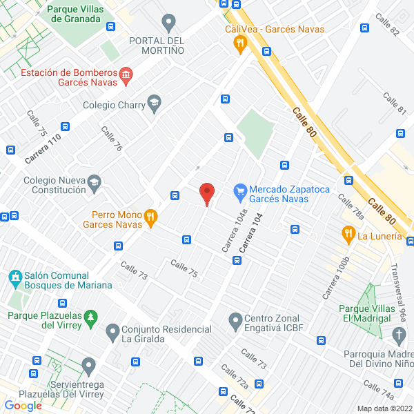 Mapa de Liceo Infantíl Huellas De Colores