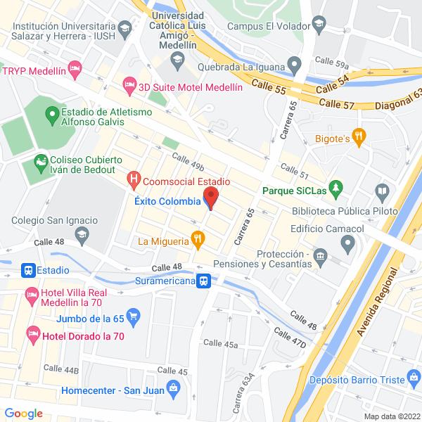 Mapa de Panadería J. Pan