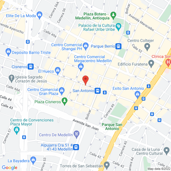 Mapa de Panadería Y Cafetería Las Tres Palmas